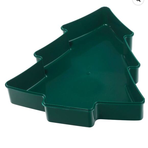 2 Christmas Tree Food Storage Container Plastic Cookie Storage Walmart NEW - Picture 5 of 11